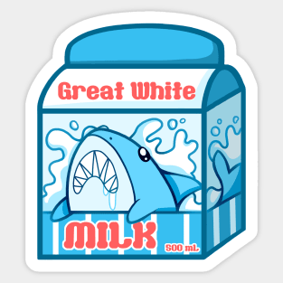 Great White Milk Sticker